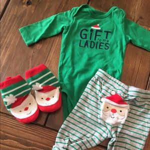 Carters 3 piece Santa Set